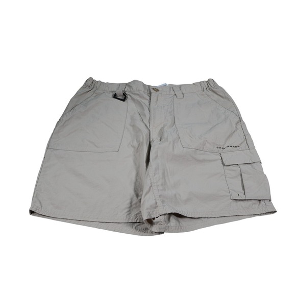 Columbia Other - Columbia Shorts Mens 32 Beige Microfiber Cargo Relaxed Fit Elastic Waist 8in